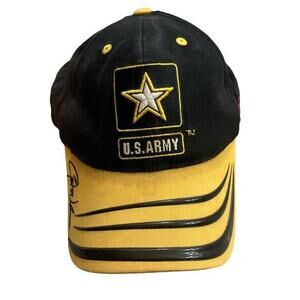 Vintage US‎ ARMY NASCAR Jerry Nadeau #01 Adjustable Hat Black Motorsports Cap